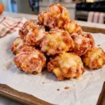 Baked apple fritter bites with apple cider glaze