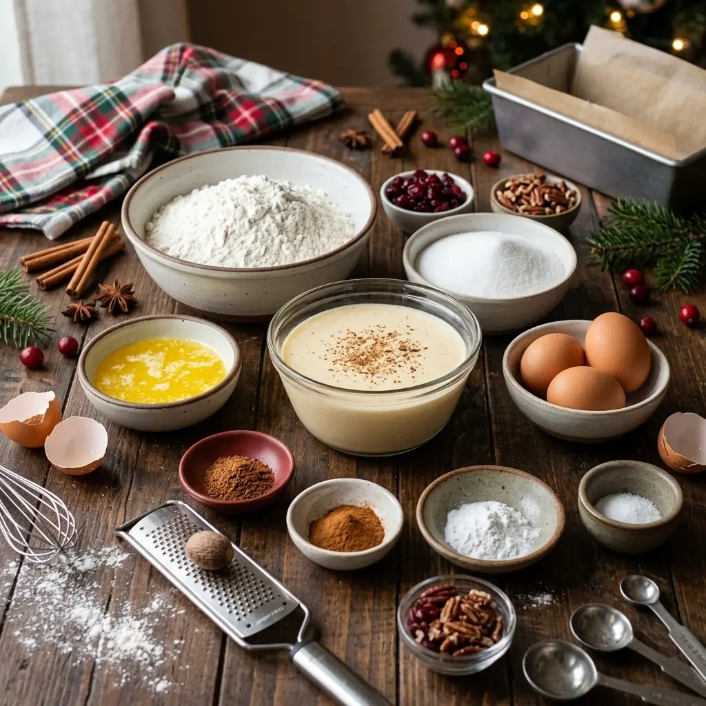 Christmas Eggnog Bread with Rum Glaze 4 Ingredients for eggnog bread with rum glaze