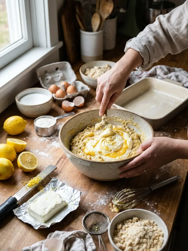 Lemon Cream Cheese Cobbler Cake Recipe